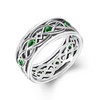 FANUFAN 925 Sterling Silver Celtic Knot Ring Wedding Band Rings