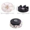 2 Pcs Gear Replacement Plastic Top Base Gear & Rubber