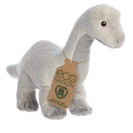 Aurora® Eco-Friendly Eco Nation™ Brachiosaurus Stuffed Animal - Environmental Consciousness - Recycled Materials - Gray 13.5 Inches