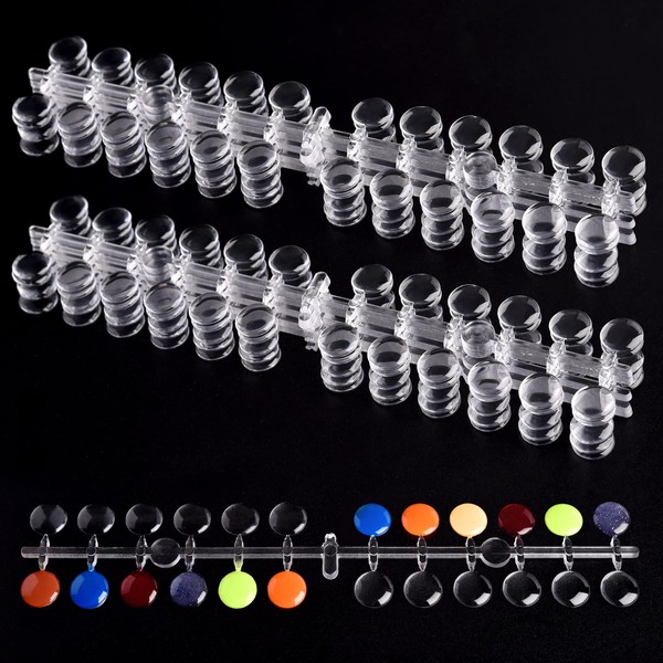 siyuwuro 240Pcs Round False Nail Display Tips Nail Polish Color