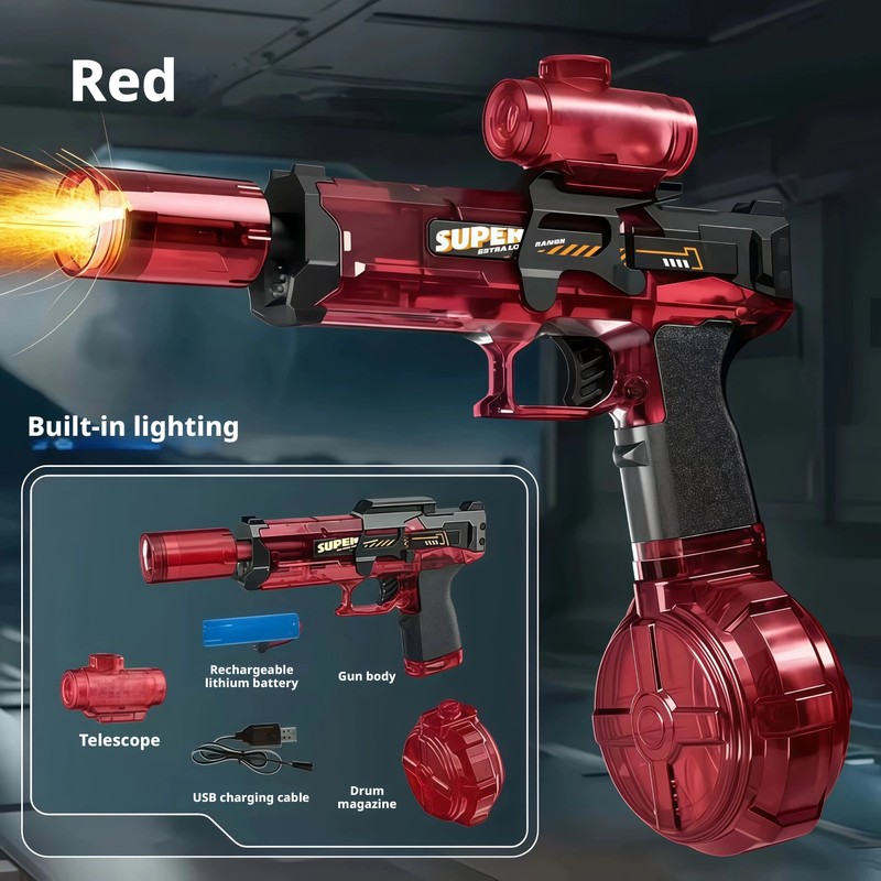 Electric Water Gun for Kids & Teens – Rechargeable Auto-Suction
