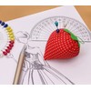 2.36" DIY Craft Strawberry Pin Cushion,Needle Holder Sewing (6 *