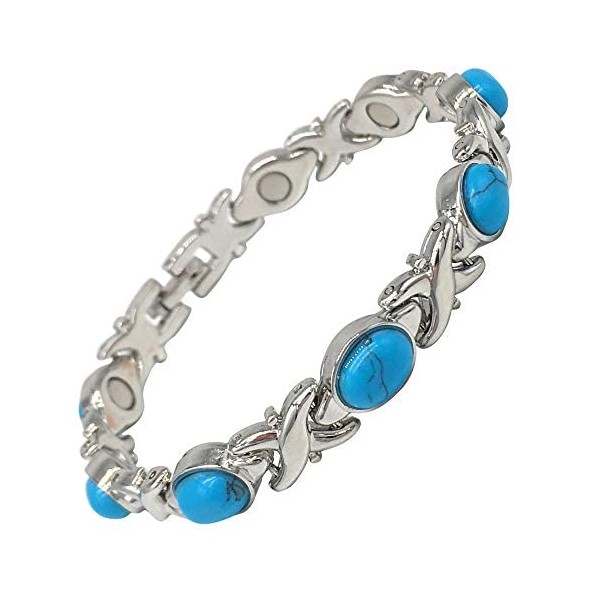Helena Rose Ladies Magnetic Bracelet for Women - Natural Blue