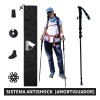 Baston De Senderismo Ajustable 105-125cm Plegable Antishock Color Negro