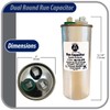 Appli Parts Dual Run Capacitor for ac 40+10 Mfd uF