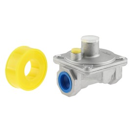 Aupoko Natural Gas Grill Regulator 1/2"-14NPT LP Gas Regulators, Inlet Pressure:1/2" PSIG, Outlet Pressure LPG 5" W.C, for NG Gas NPT Natural Gas Low Pressure Regulator with Gas Line Thread Tape