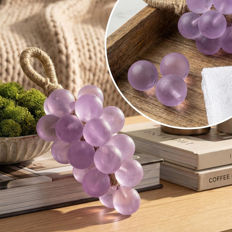 Lekgavd Grape Soap on a Rope, Grape Cluster Shaped Hand