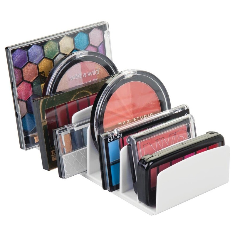 mDesign Plastic Cosmetic Organiser - 9 Slots Makeup Storage Box