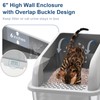 23.6''x16''x12'' Enclosed Stainless Steel Litter Box with Lid, XL Sifting
