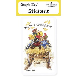 Suzy's Zoo Stickers 4-Pack, "Happy Thanksgiving!" 10141