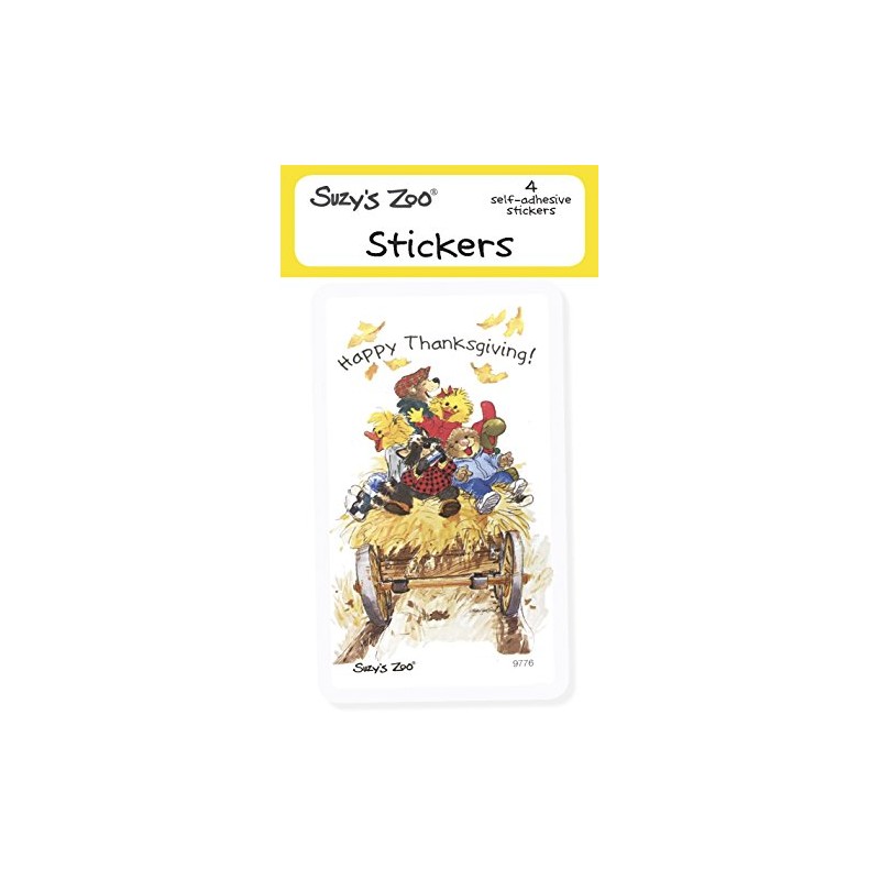 Suzy's Zoo Stickers 4-Pack, "Happy Thanksgiving!" 10141