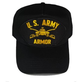 HatnPatch U.S. ARMY ARMOR Hat with the ARMOR INSIGNIA cap - BLACK - Veteran Owned Business