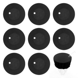 fKiZanthene 8 Pcs Black Drink Covers, Anti Spike Cup Lids, Universal Drink Covers for Cups, Anti Drug Spike Drink Protection Bottle Cap, for Girls Women Bars Parties and Bachelorette Events​