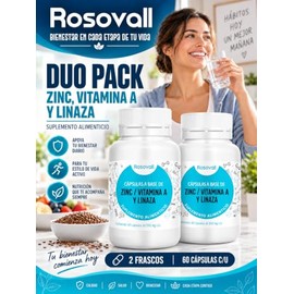 Zinc Duo Pack, Cápsulas 500 mg, 60 por Frasco (120 Cápsulas Totales)