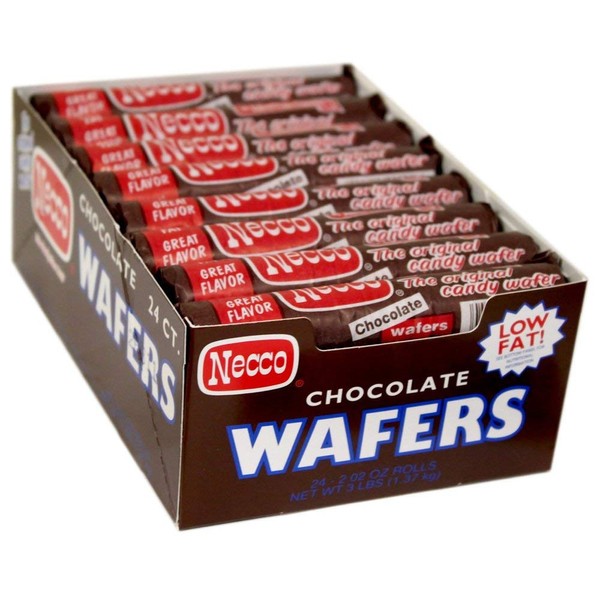 NECCO Necco Wafers, rollos de chocolate, paquetes de 2.02 onzas (Paquete de 24)