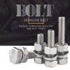 Levanco (6 Sets) 3/8-16x2-3/4 Stainless Steel Hex Head Screws Bolts,