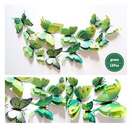 12 PCS 3D Removable Magnetic Butterfly Wall Stickers Decorative Stickers DIY Art Decor Crafts for Home DIY, Baby Room, Office, Party and Birthday Decoration