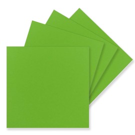 FarbenFroh by GUSTAV NEUSER 50 Single Cards Square – 15 x 15 cm in Light Green – 240 g/m² – Blank Craft Cards, Postcards, Craft Card in Coloured Paper Quality