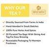 BREWIX, Turmeric Ashwagandha Herbal Tea Bags (20 Pyramid Tea Bags)