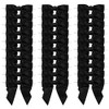 7Rainbows 20pcs Boutique 4.5" Black Satin Ribbon Bows for Craft