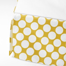 Bacati - Mix N Match Large Dots Crib/Toddler Bed Skirt Dust Ruffle (Yellow)