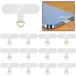 12 Pieces Phone Tether Tab,Universal Phone Lanyard Patch Without Adhesive,Phone Lanyard Replacement Part for Cell Phone Strap