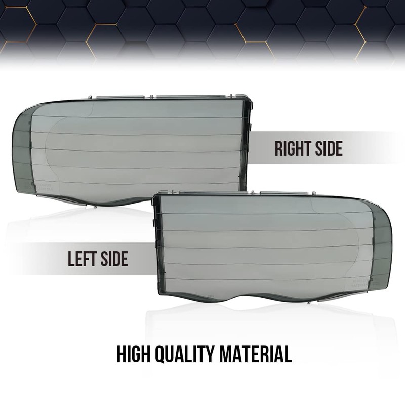 PIT66 Headlight Cover Compatible with 2002-2005 Dodge Ram 1500 2500