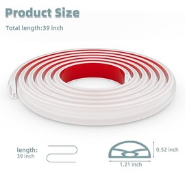 39Inch New Shower Threshold Water Dam Barrier,Collapsible Self-Adhesive Silicone Shower Water Guard for Bathroom Bathtub and Kitchen,Shower Water Blocker Suitable for Wheelchair Acces(Transparent)