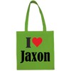 Reifen-Markt Tasche I Love Jaxon Größe 38x42 Farbe Grün Druck