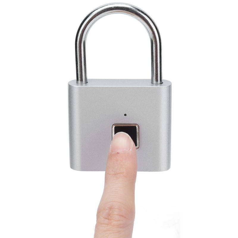 Fingerprint Padlock Zinc Alloy Smart Office Home Cabinet Door Dormitory