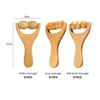 3-teiliges Rollenmassagegerät, Holzroller-Kugelmassagegerät, Beinmuskel-Entspannungsgerät, Muskelmassagegerät, geeignet für Erwachsene