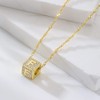 Jukoclut Women A-Z Initial Letter Name Necklace Cube Dice Pendant