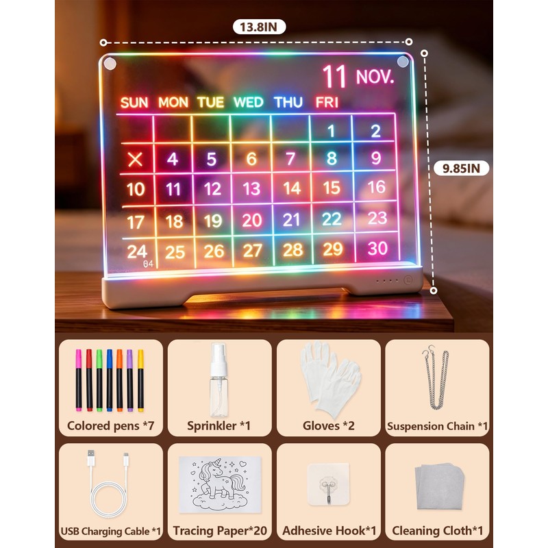 JoyRapt LED Drawing Board for Kids, Gift for Girls Age