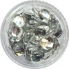 Nail Ssen Nail Art Nail Stone Parts Round Angle 6mm Crystal 50 Beads / 네일쎈 네일아트 네일스톤파츠 원형각 6mm 크리스탈 50알
