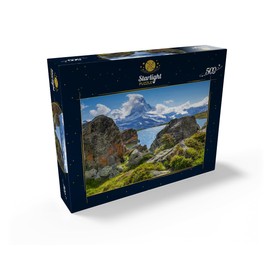 MyPuzzle Stellisee Mountain Lake with The Matterhorn (4478m) with Greenery - Premium 500 Piece Jigsaw Puzzle for Adults
