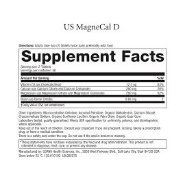 Magnecal D USANA | Calcio, Magnesio y Vitamina D | Suplemento Alimenticio para Huesos y Músculos | Fórmula Premium