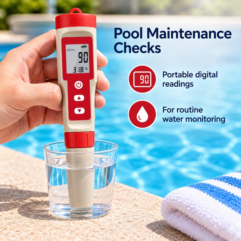 4-in-1 Digital Water Quality Tester for pH, TDS, EC &