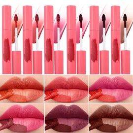 6 Colors Peel Off Mask Lip Gloss Set, Tattoo Magic Color Matte Natural Reveal Lip Stain Lip Tint, Waterproof Long Lasting Highly Pigmented Color Lip Gloss Lipstick Makeup for Women and Girls, Kit C