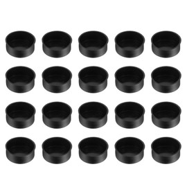sourcing map 20pcs Plastic Hole Cover Plug for 35mm(1 3/8") Concealed Hinge Cup and Screw Hinge Hole Plugs Covers for Kitchen Cabinet Furniture, Black