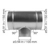 6'' Inch Duct T-Joint Splitter to 4" Inch 90° Degree