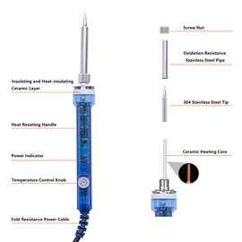 Soldering Iron Kit 60W,Electric Soldering Iron,Soldering & Desoldering Equipment,Temperature Controlled Micro Soldering Iron for Electronics Repair,Jewellery
