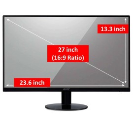BISEN HD Clear Screen Protector Guard Shield For PC Desktop Monitor 27 inch (16:9)