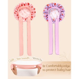 YANIBEST 2 PCS Baby Bonnet Silk Bonnet for Kids Sleeping Cap Curly Natural Hair Silk Bonnets for Girls Boys Infant