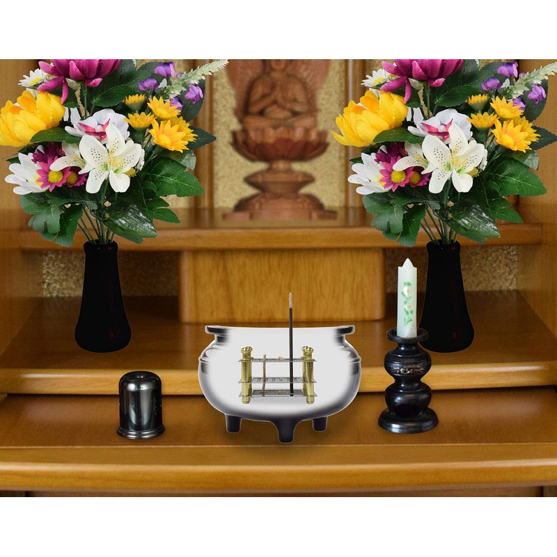 Fine Incense Holder for Buddhist Altars Ashless Burning Scum Residue-Resistant