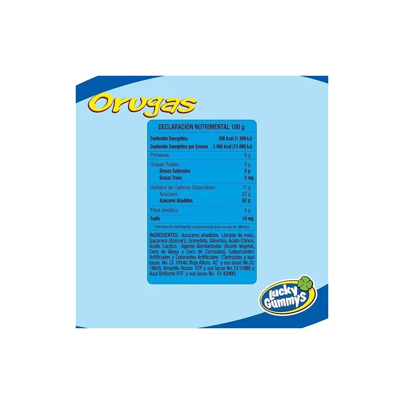 Gomitas Frutales Lucky Gummys Orugas 1 Kg
