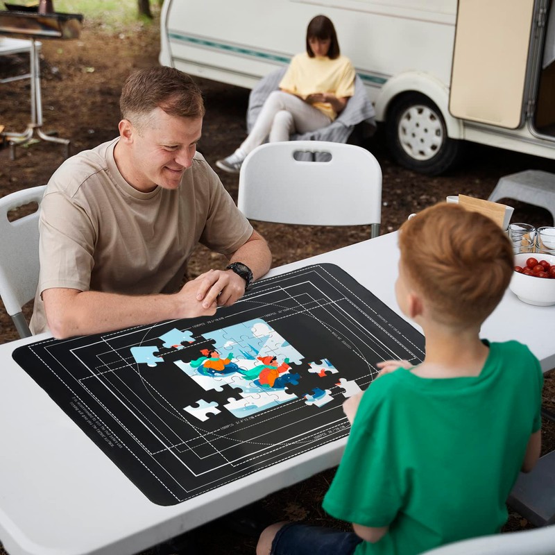 Jigsaw Puzzle Mat Roll Up,1500 1000 Pieces Puzzel Mats，Roll-Up Save