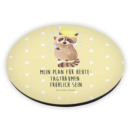 Mr. & Mrs. Panda Round magnet raccoon - gift, funny sayings, fridge magnet, motif magnets, decorative magnet, animal motifs, animals, good mood