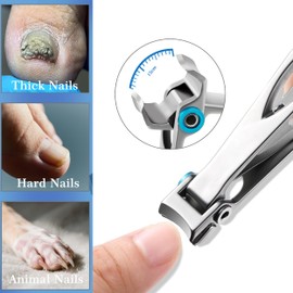 Nail Clippers for Thick Toenails Seniors Heavy Duty Large Toe Nail Clippers for Men Thick Nails Wide Opening Toenail Clippers Nail Cutter