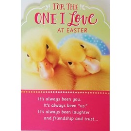 For The One I Love At Easter Romantic Greeting Card - Husband Wife Boyfriend Girlfriend