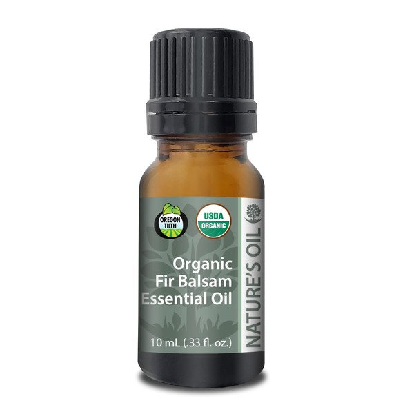 Nature's Oil - 10ml Certified Organic Fir Balsam Essential Oil, Pure Therapeutic Grade